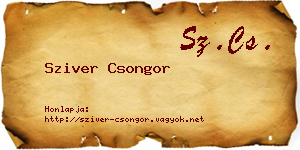 Sziver Csongor névjegykártya